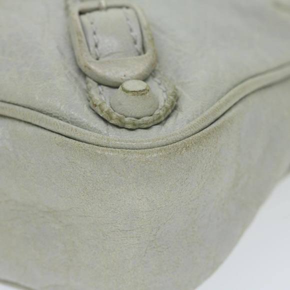 BALENCIAGA The Hip Shoulder Bag Leather Gray 245080 Auth ar11036 - Picture 9 of 16